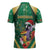 Dominica Christmas Zipper Polo Shirt Funny Santa Sisserou Parrot - Wonder Print Shop