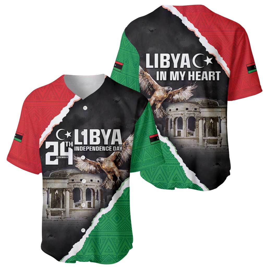 Happy Libya Independence Day Baseball Jersey Libya In My Heart LT05 - Wonder Print Shop