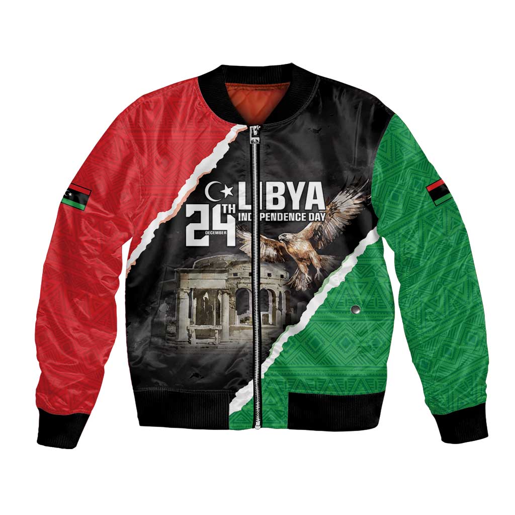 Happy Libya Independence Day Bomber Jacket Libya In My Heart LT05 - Wonder Print Shop
