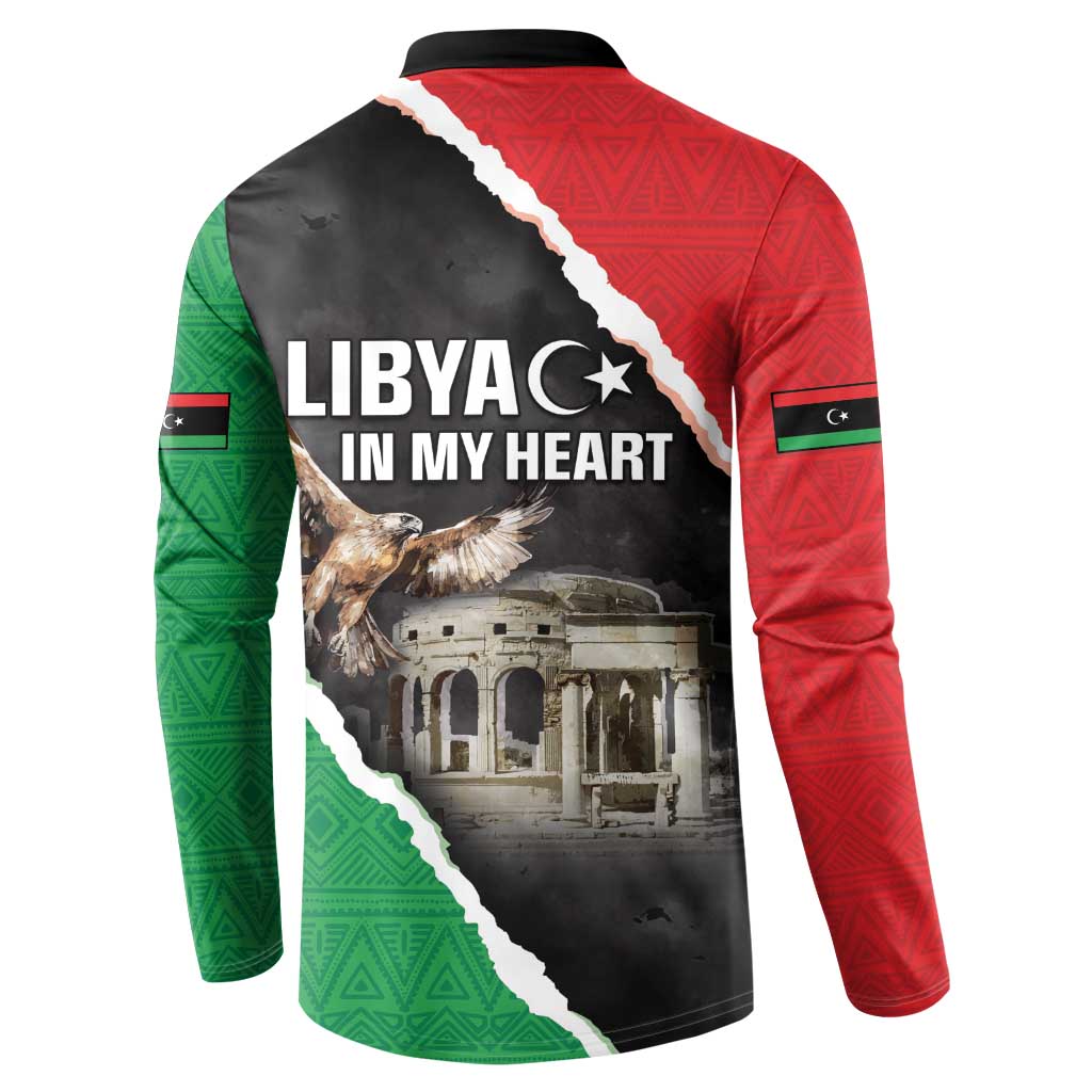 Happy Libya Independence Day Button Sweatshirt Libya In My Heart LT05 - Wonder Print Shop