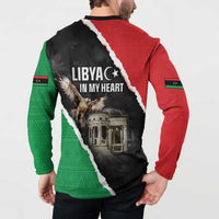 Happy Libya Independence Day Button Sweatshirt Libya In My Heart LT05 - Wonder Print Shop