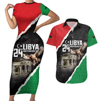 Happy Libya Independence Day Couples Matching Short Sleeve Bodycon Dress and Hawaiian Shirt Libya In My Heart LT05 - Wonder Print Shop