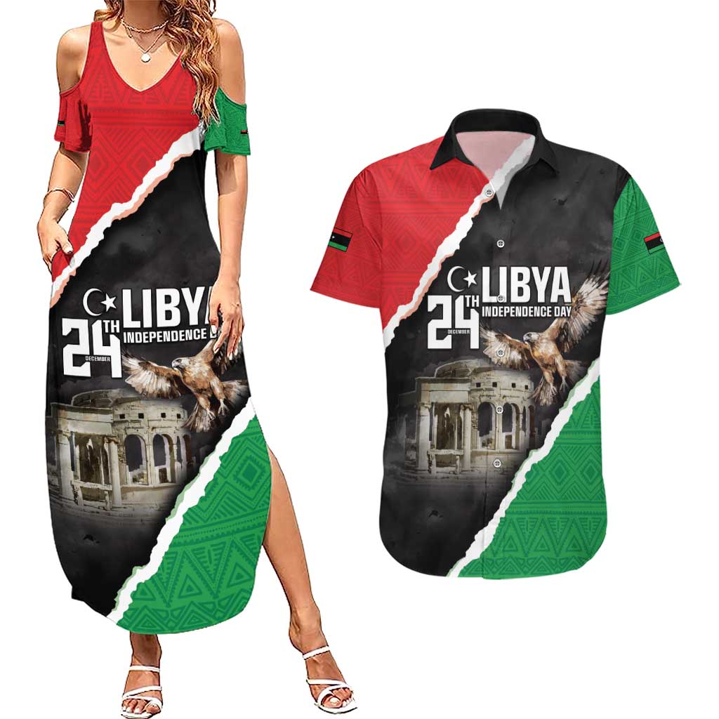 Happy Libya Independence Day Couples Matching Summer Maxi Dress and Hawaiian Shirt Libya In My Heart LT05 - Wonder Print Shop