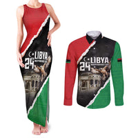 Happy Libya Independence Day Couples Matching Tank Maxi Dress and Long Sleeve Button Shirt Libya In My Heart LT05 - Wonder Print Shop