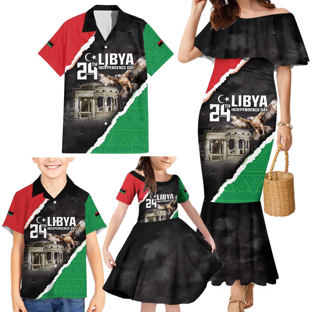 Happy Libya Independence Day Family Matching Mermaid Dress and Hawaiian Shirt Libya In My Heart LT05 - Wonder Print Shop