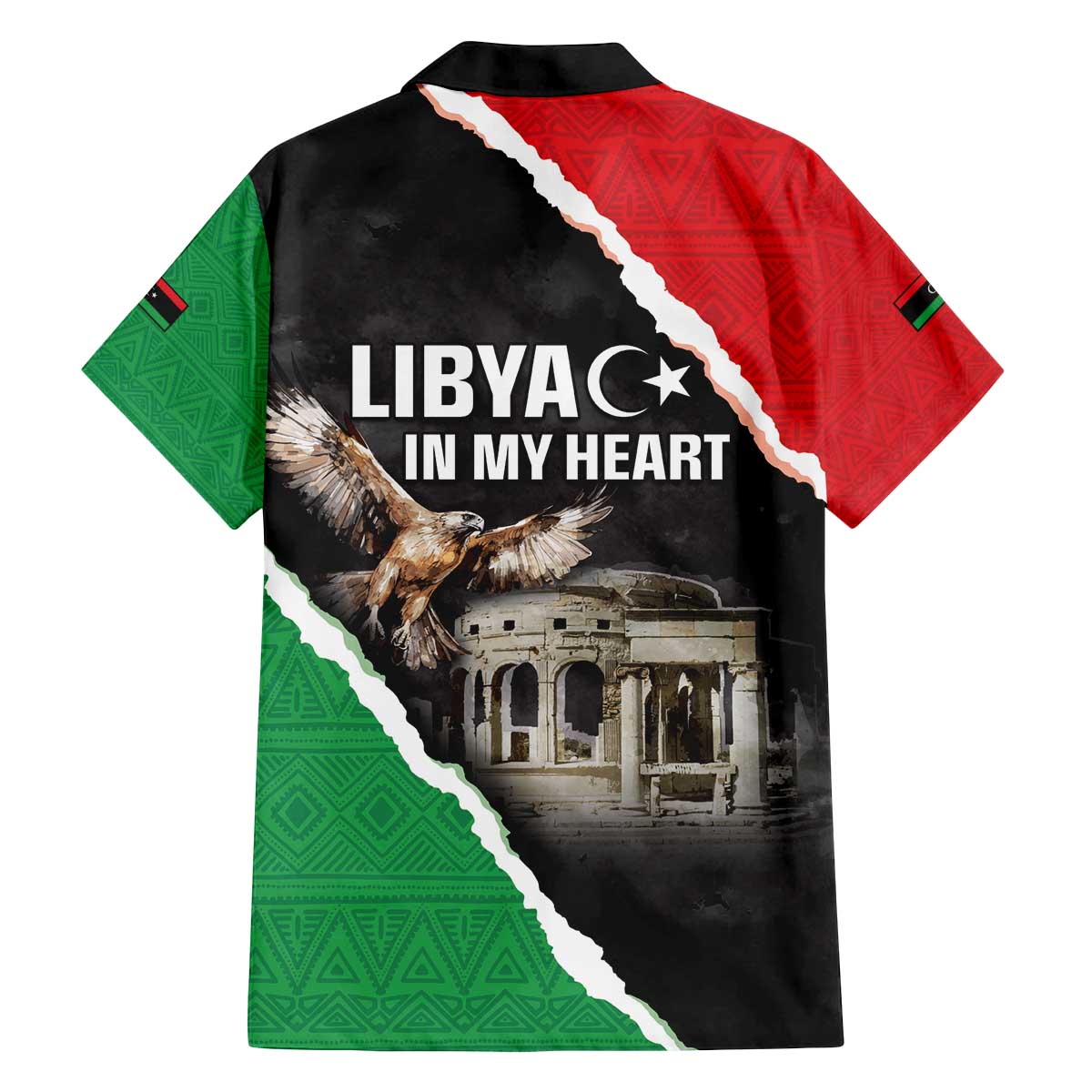 Happy Libya Independence Day Family Matching Off The Shoulder Long Sleeve Dress and Hawaiian Shirt Libya In My Heart LT05 - Wonder Print Shop