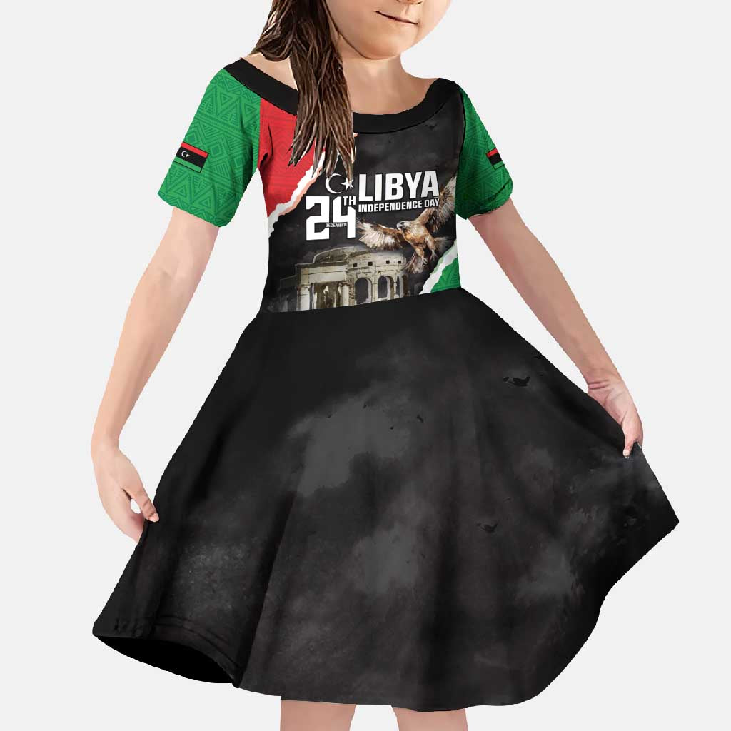 Happy Libya Independence Day Family Matching Off Shoulder Maxi Dress and Hawaiian Shirt Libya In My Heart LT05 - Wonder Print Shop