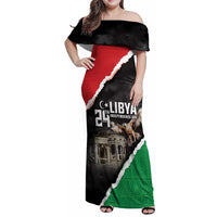 Happy Libya Independence Day Family Matching Off Shoulder Maxi Dress and Hawaiian Shirt Libya In My Heart LT05 - Wonder Print Shop