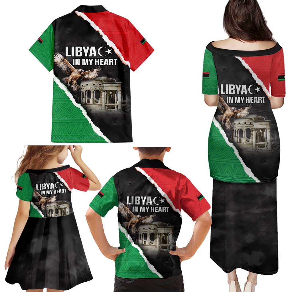 Happy Libya Independence Day Family Matching Puletasi and Hawaiian Shirt Libya In My Heart LT05 - Wonder Print Shop