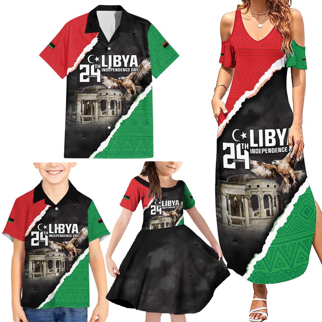 Happy Libya Independence Day Family Matching Summer Maxi Dress and Hawaiian Shirt Libya In My Heart LT05 - Wonder Print Shop