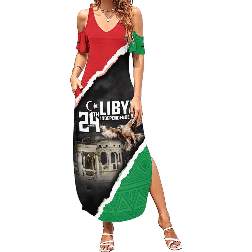 Happy Libya Independence Day Family Matching Summer Maxi Dress and Hawaiian Shirt Libya In My Heart LT05 - Wonder Print Shop