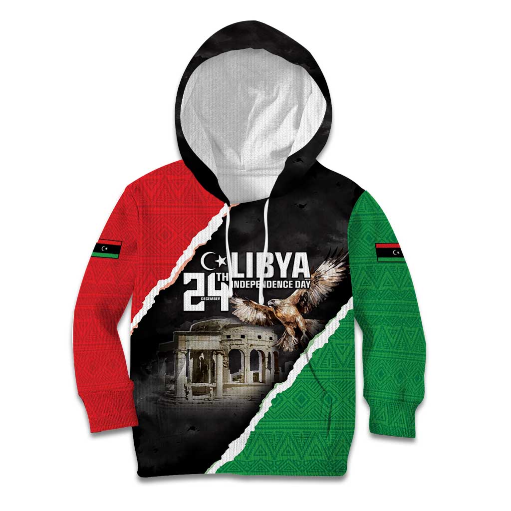 Happy Libya Independence Day Kid Hoodie Libya In My Heart LT05 - Wonder Print Shop