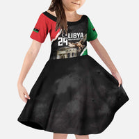 Happy Libya Independence Day Kid Short Sleeve Dress Libya In My Heart LT05 - Wonder Print Shop