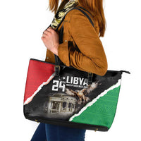 Happy Libya Independence Day Leather Tote Bag Libya In My Heart LT05 - Wonder Print Shop