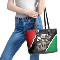 Happy Libya Independence Day Leather Tote Bag Libya In My Heart LT05 - Wonder Print Shop