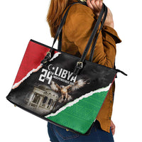 Happy Libya Independence Day Leather Tote Bag Libya In My Heart LT05 - Wonder Print Shop