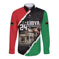 Happy Libya Independence Day Long Sleeve Button Shirt Libya In My Heart LT05 - Wonder Print Shop
