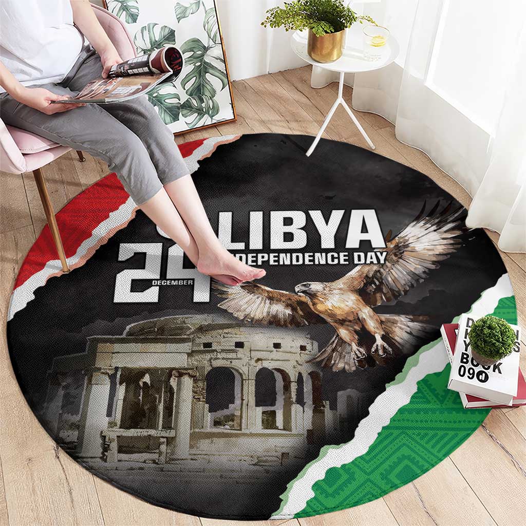 Happy Libya Independence Day Round Carpet Libya In My Heart