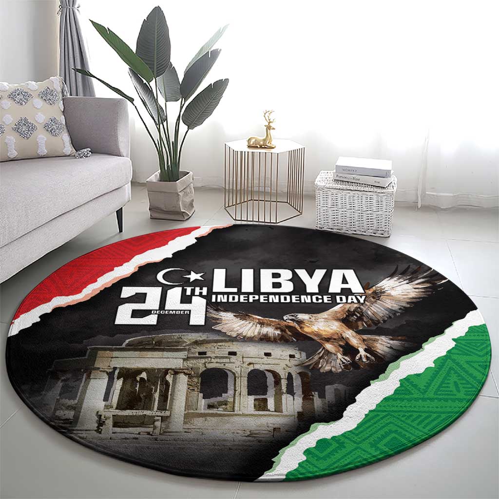 Happy Libya Independence Day Round Carpet Libya In My Heart