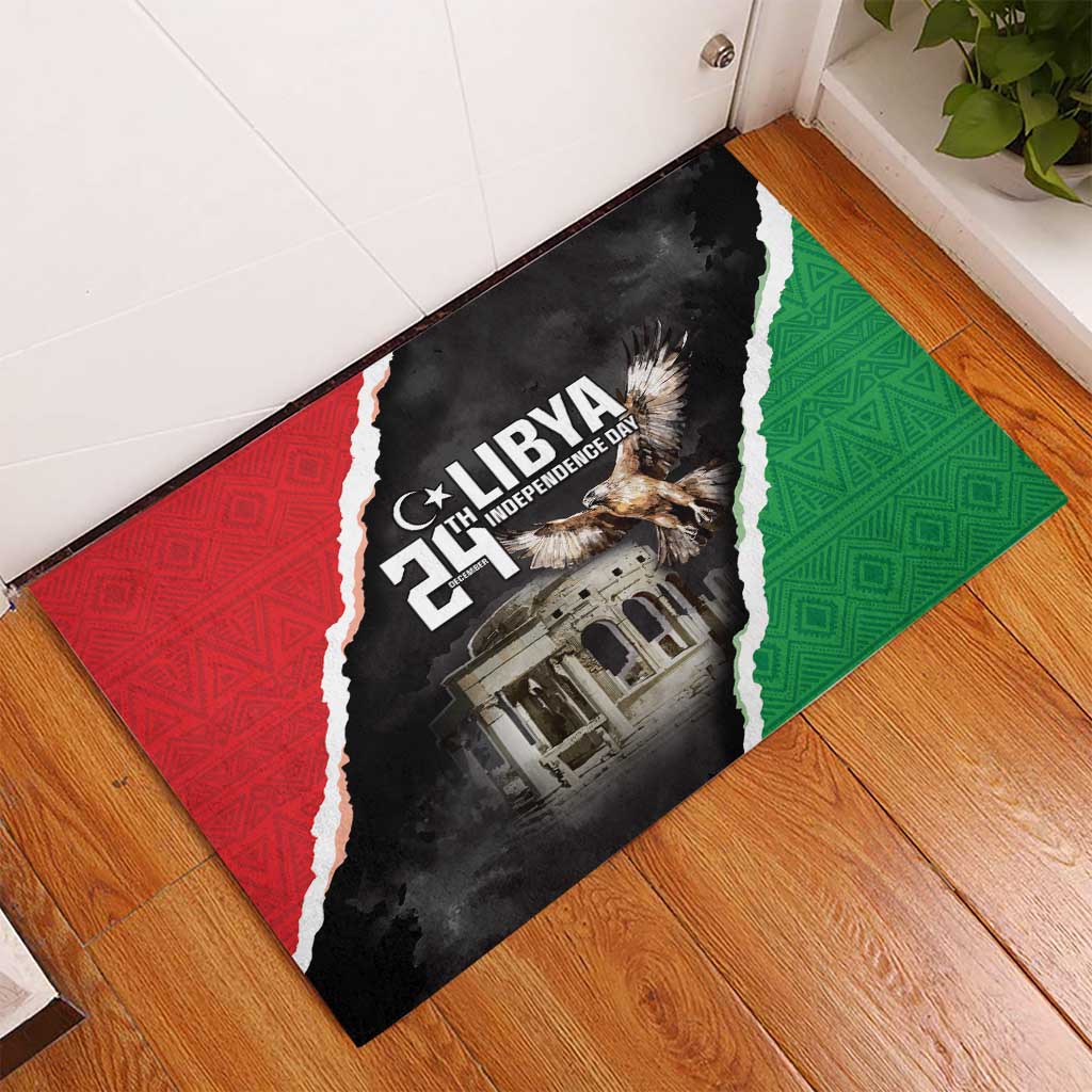 Happy Libya Independence Day Rubber Doormat Libya In My Heart LT05 - Wonder Print Shop