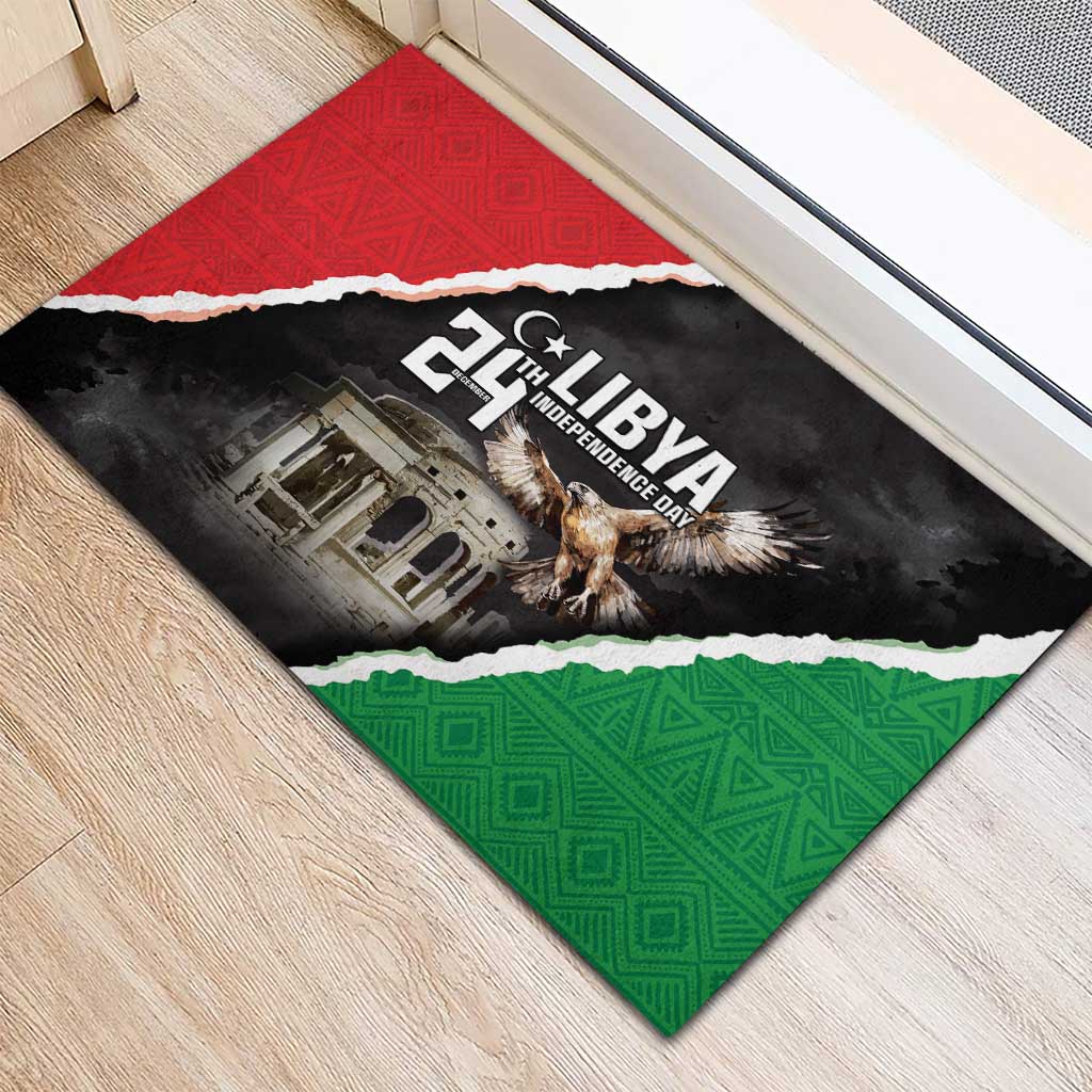 Happy Libya Independence Day Rubber Doormat Libya In My Heart LT05 - Wonder Print Shop
