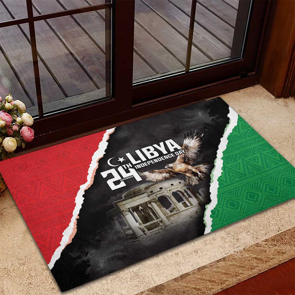 Happy Libya Independence Day Rubber Doormat Libya In My Heart LT05 - Wonder Print Shop