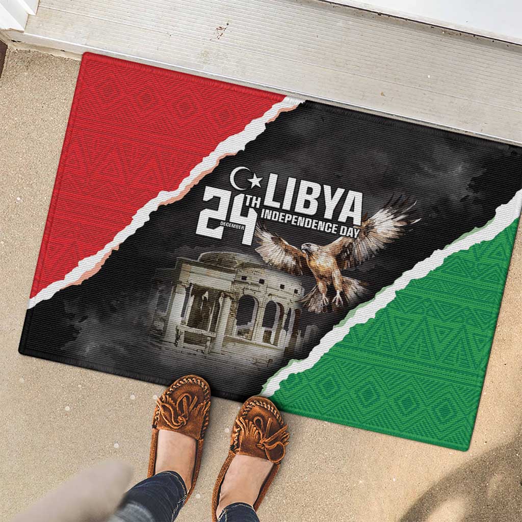 Happy Libya Independence Day Rubber Doormat Libya In My Heart LT05 - Wonder Print Shop