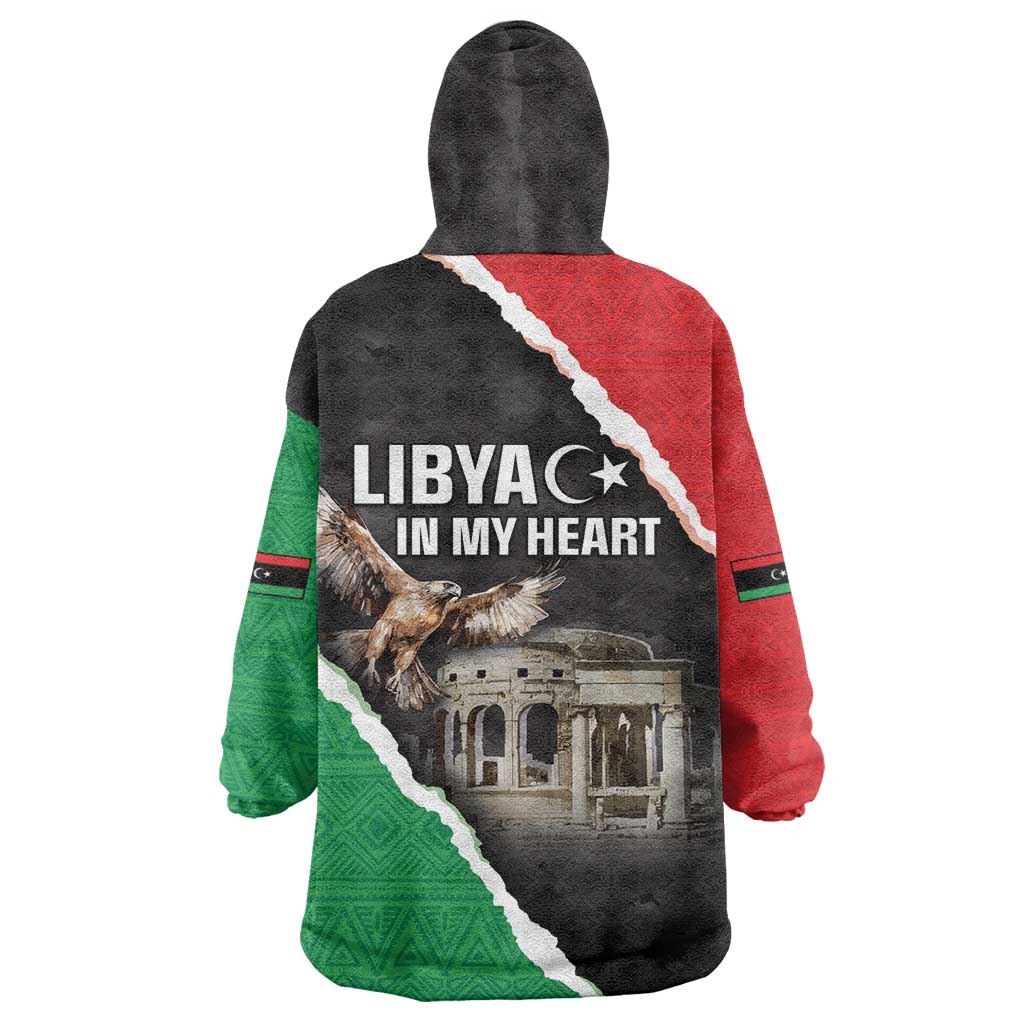 Happy Libya Independence Day Wearable Blanket Hoodie Libya In My Heart LT05 - Wonder Print Shop