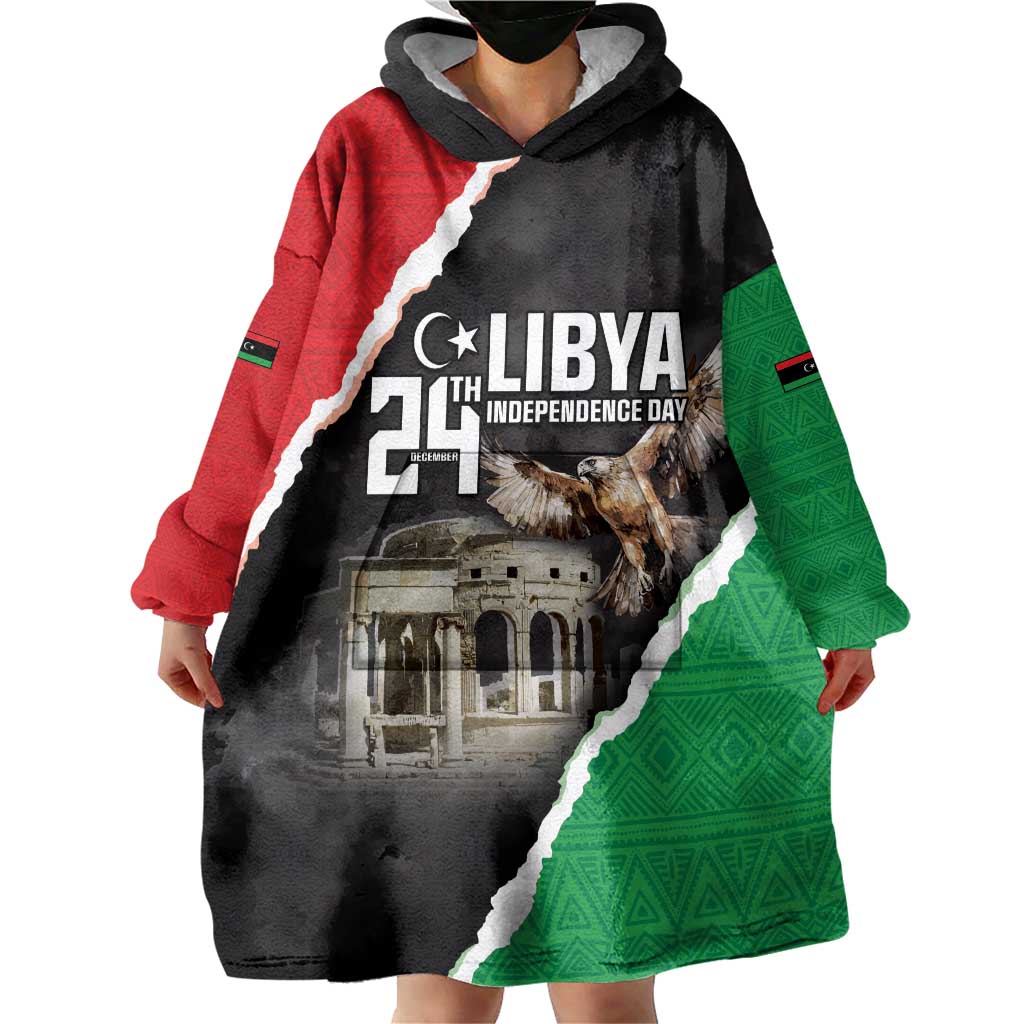 Happy Libya Independence Day Wearable Blanket Hoodie Libya In My Heart LT05 - Wonder Print Shop