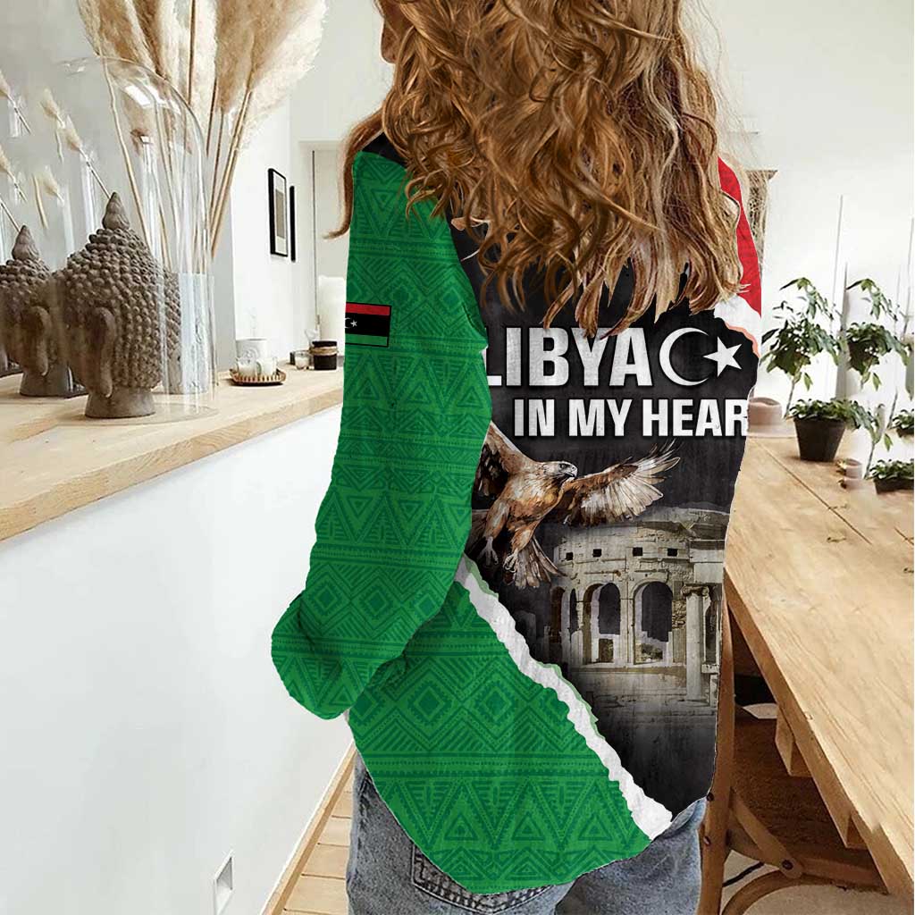 Happy Libya Independence Day Women Casual Shirt Libya In My Heart LT05 - Wonder Print Shop