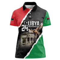 Happy Libya Independence Day Women Polo Shirt Libya In My Heart LT05 - Wonder Print Shop