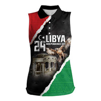 Happy Libya Independence Day Women Sleeveless Polo Shirt Libya In My Heart LT05 - Wonder Print Shop
