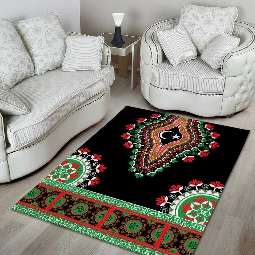Libya Barbary Lion Area Rug Dashiki Simple Style LT05 - Wonder Print Shop