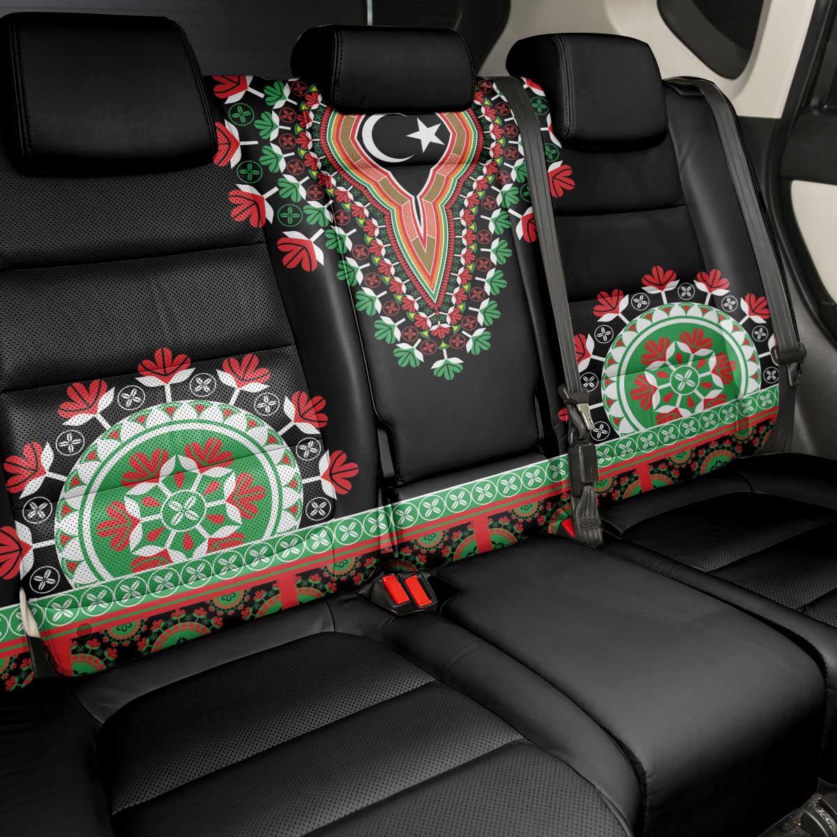 Libya Barbary Lion Back Car Seat Cover Dashiki Simple Style LT05 - Wonder Print Shop