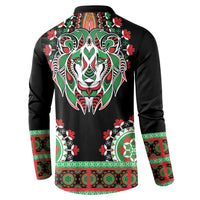 Libya Barbary Lion Button Sweatshirt Dashiki Simple Style LT05 - Wonder Print Shop