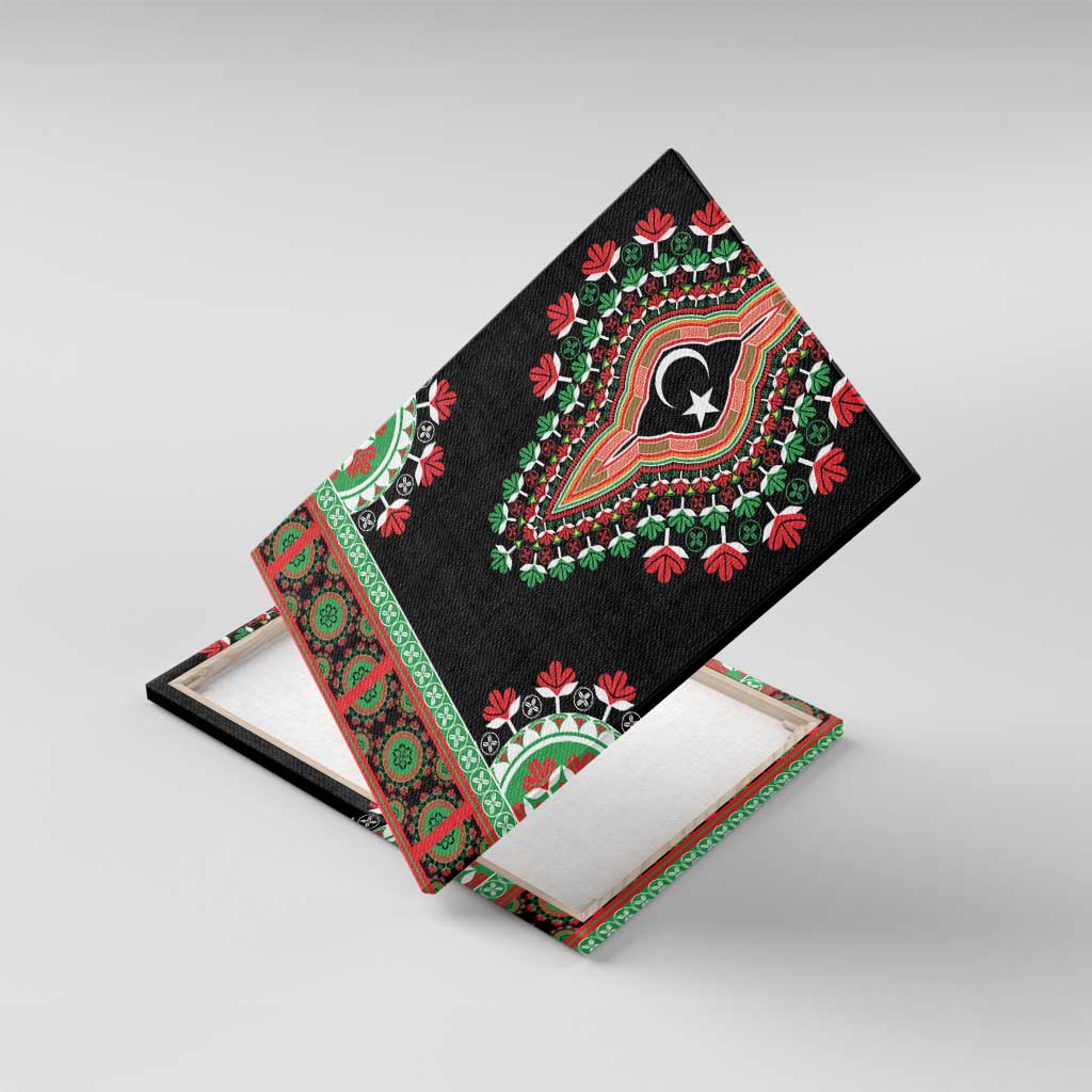 Libya Barbary Lion Canvas Wall Art Dashiki Simple Style LT05 - Wonder Print Shop