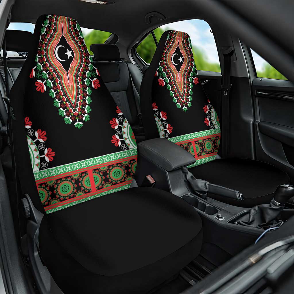 Libya Barbary Lion Car Seat Cover Dashiki Simple Style LT05 - Wonder Print Shop