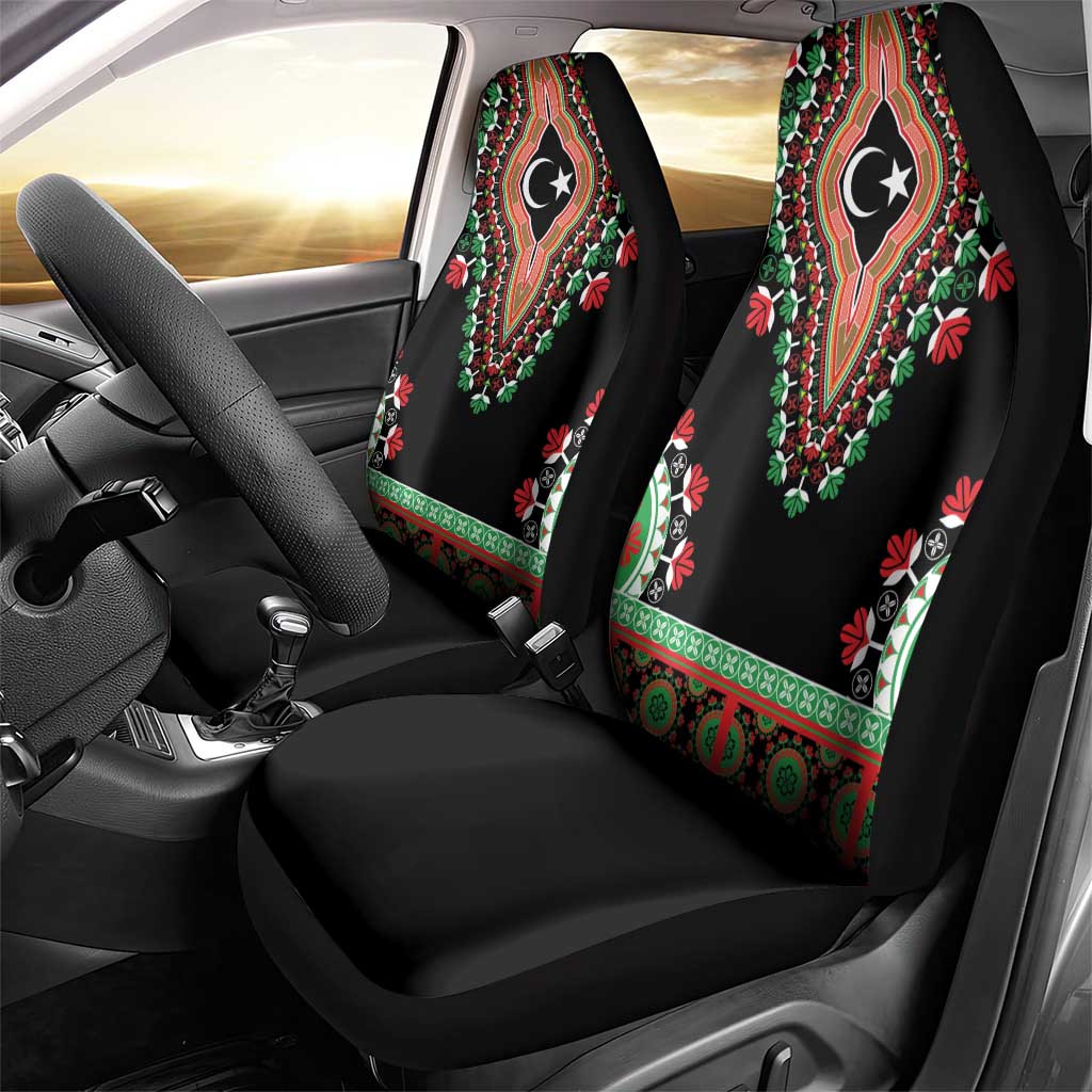 Libya Barbary Lion Car Seat Cover Dashiki Simple Style LT05 - Wonder Print Shop