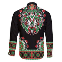 Libya Barbary Lion Family Matching Mermaid Dress and Hawaiian Shirt Dashiki Simple Style LT05 - Wonder Print Shop