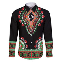 Libya Barbary Lion Family Matching Puletasi and Hawaiian Shirt Dashiki Simple Style LT05 - Wonder Print Shop