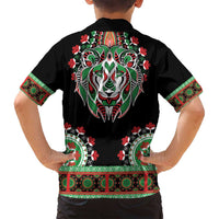 Libya Barbary Lion Family Matching Summer Maxi Dress and Hawaiian Shirt Dashiki Simple Style LT05 - Wonder Print Shop