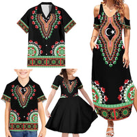 Libya Barbary Lion Family Matching Summer Maxi Dress and Hawaiian Shirt Dashiki Simple Style LT05 - Wonder Print Shop