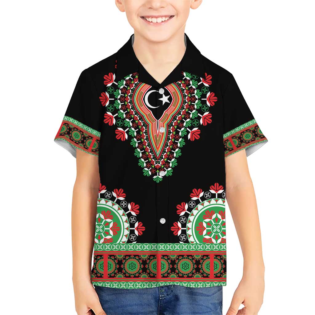 Libya Barbary Lion Kid Hawaiian Shirt Dashiki Simple Style LT05 - Wonder Print Shop