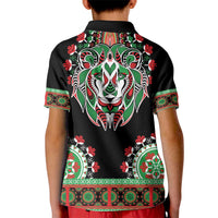 Libya Barbary Lion Kid Polo Shirt Dashiki Simple Style LT05 - Wonder Print Shop
