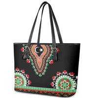 Libya Barbary Lion Leather Tote Bag Dashiki Simple Style LT05 - Wonder Print Shop