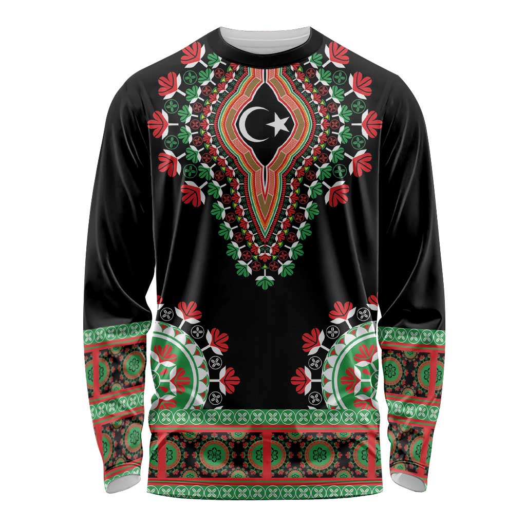 Libya Barbary Lion Long Sleeve Shirt Dashiki Simple Style LT05 - Wonder Print Shop