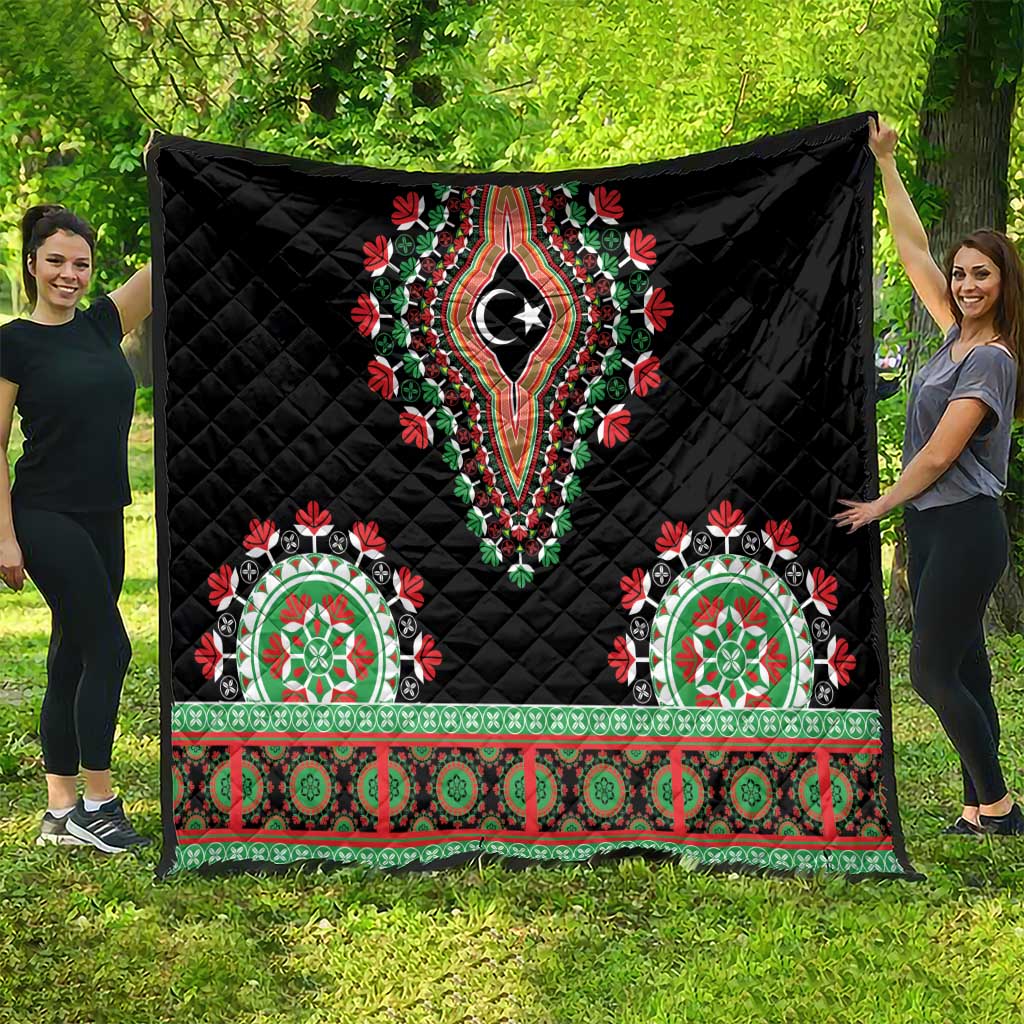 Libya Barbary Lion Quilt Dashiki Simple Style LT05 - Wonder Print Shop
