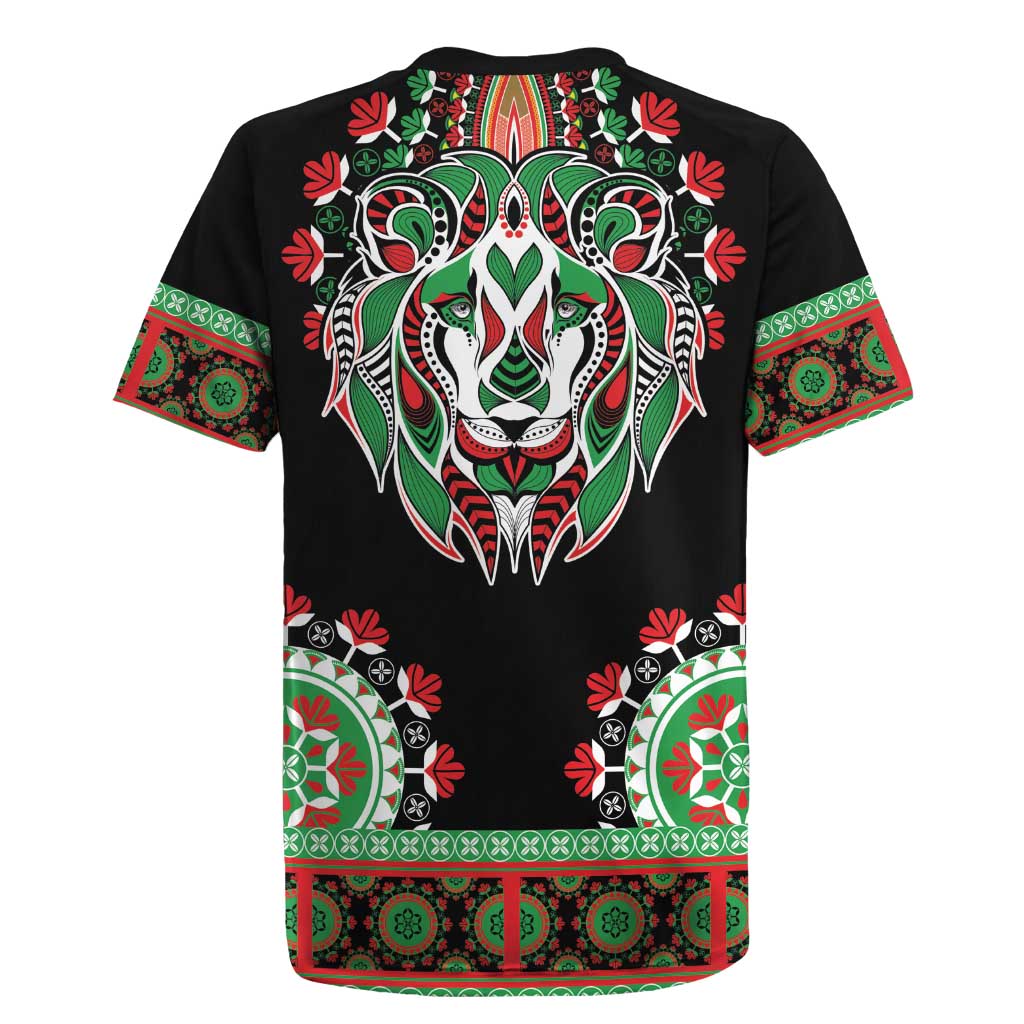 Libya Barbary Lion Rugby Jersey Dashiki Simple Style LT05 - Wonder Print Shop