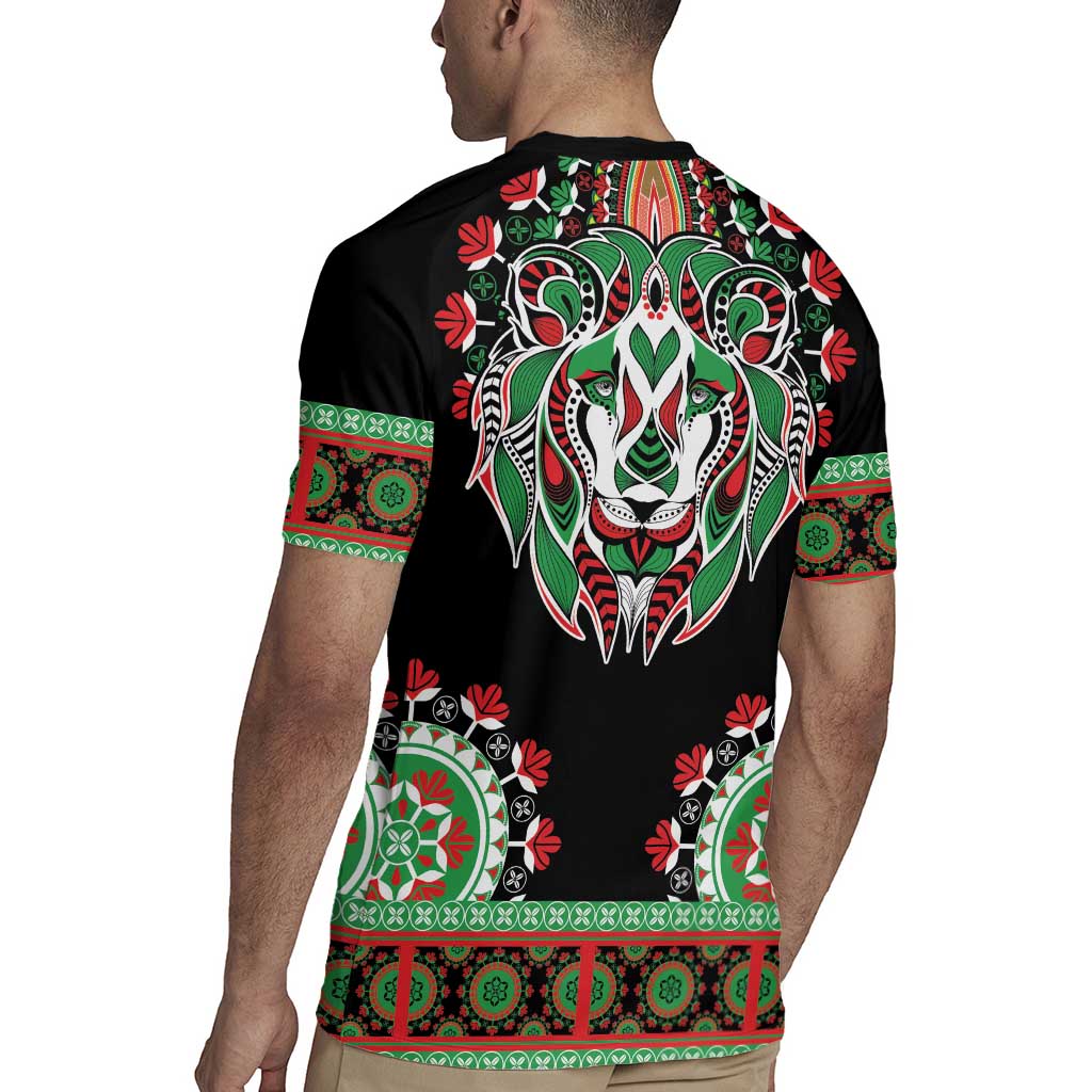 Libya Barbary Lion Rugby Jersey Dashiki Simple Style LT05 - Wonder Print Shop