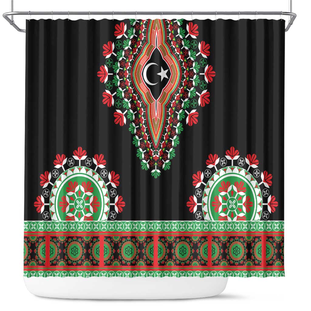 Libya Barbary Lion Shower Curtain Dashiki Simple Style